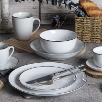Набор столовой посуды Piece Stoneware 16 предметов (MC5585-1) Белый
