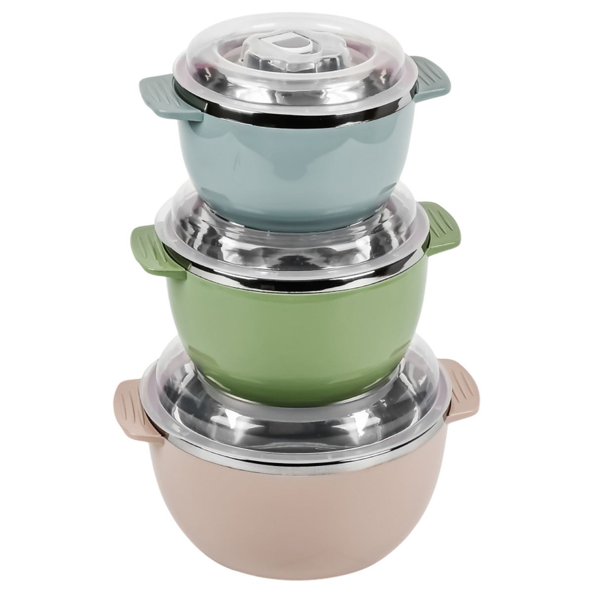 Набір мисок із кришками Salad Bowl із нержавіючої сталі 6 предметів (R93663)