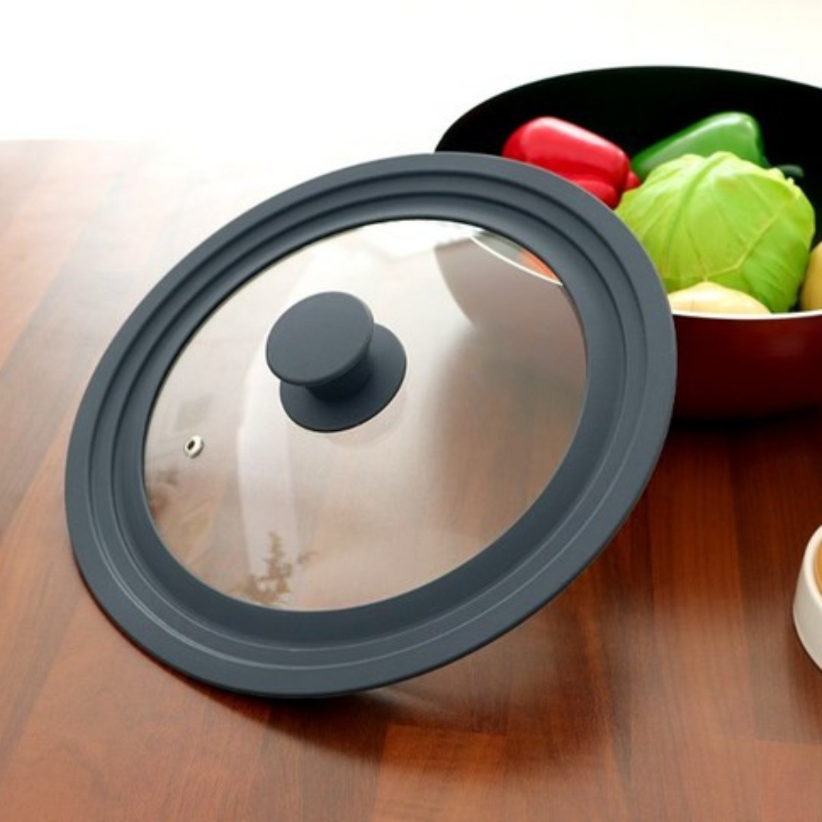 Крышка мультиразмерная Multi-Size Lid стеклянная с силиконовым ободком 28/30/32 см (R41271-30)