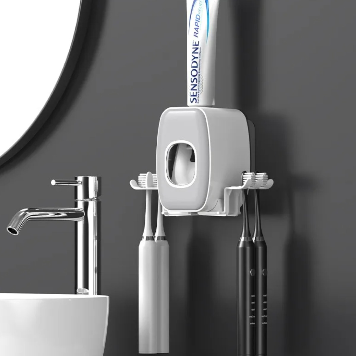 Диспенсер для зубної пасти з тримачем зубних щіток Toothbrush Holder