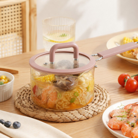 Ковш кухонный с боросиликатного скла Handled Glass Pot 1.8 л (1060) 