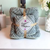Набор полотенец Koloco микрофибра 70 х 140 + 35 х 75 см (41068) Бирюзовый