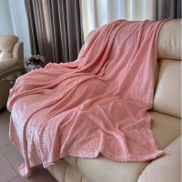 Плед полуторный KOLOCO микрофибра 150 х 200 см (37568) Персиковый