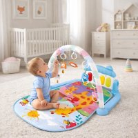 Игровой развивающий музыкальный коврик для младенцев Play Mat с дугой и пианино (972)