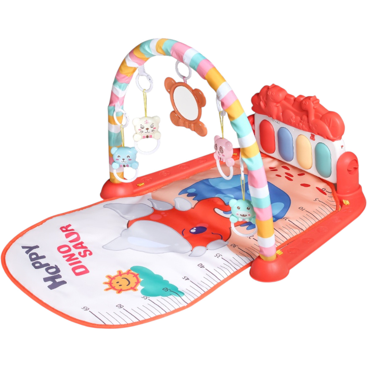 Развивающий коврик для детей Baby's Piano Gym Mat с дугой, пианино и подвесками (139)
