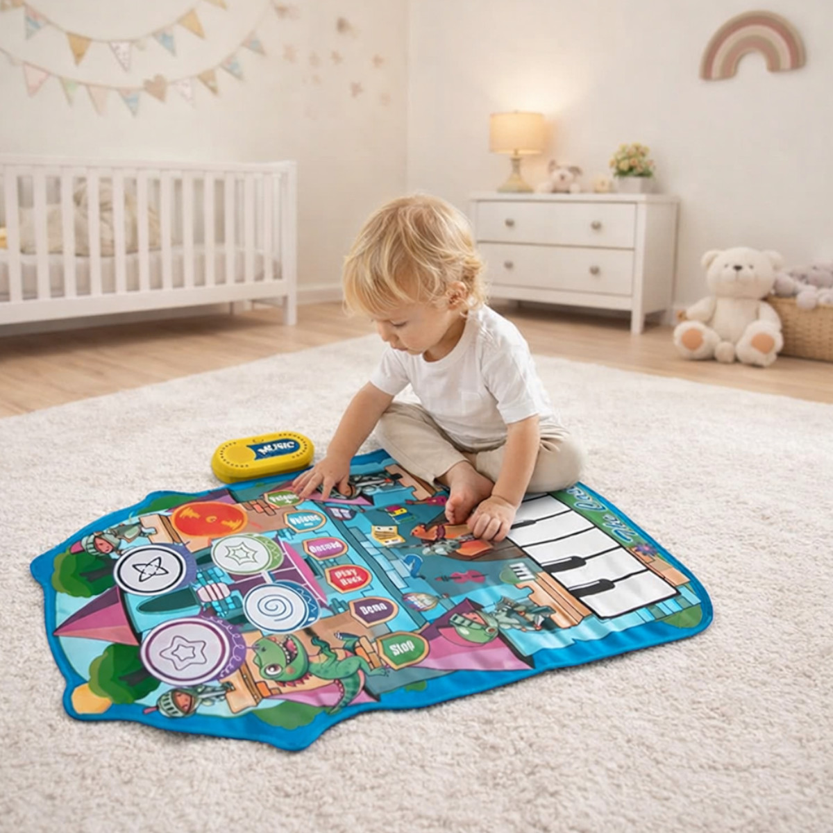 Детский музыкальный коврик 2 в 1 Music Blanket игрушка со звуками для детей (YYD-04)