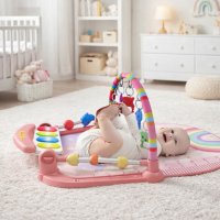 Развивающий коврик для детей Baby Piano Gym с дугой, пианино и подвесками (8808-2)