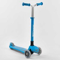 Самокат_трехколесный_Y-00180_(4)_Best_Scooter_ГОЛУБОЙ_складной_алюминиевый_руль_4_колеса_PU_со_свето