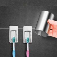 Держатель настенный самоклеющийся для зубной щетки в ванную Toothbrush Holder 4 х 6.5 см (R10845)