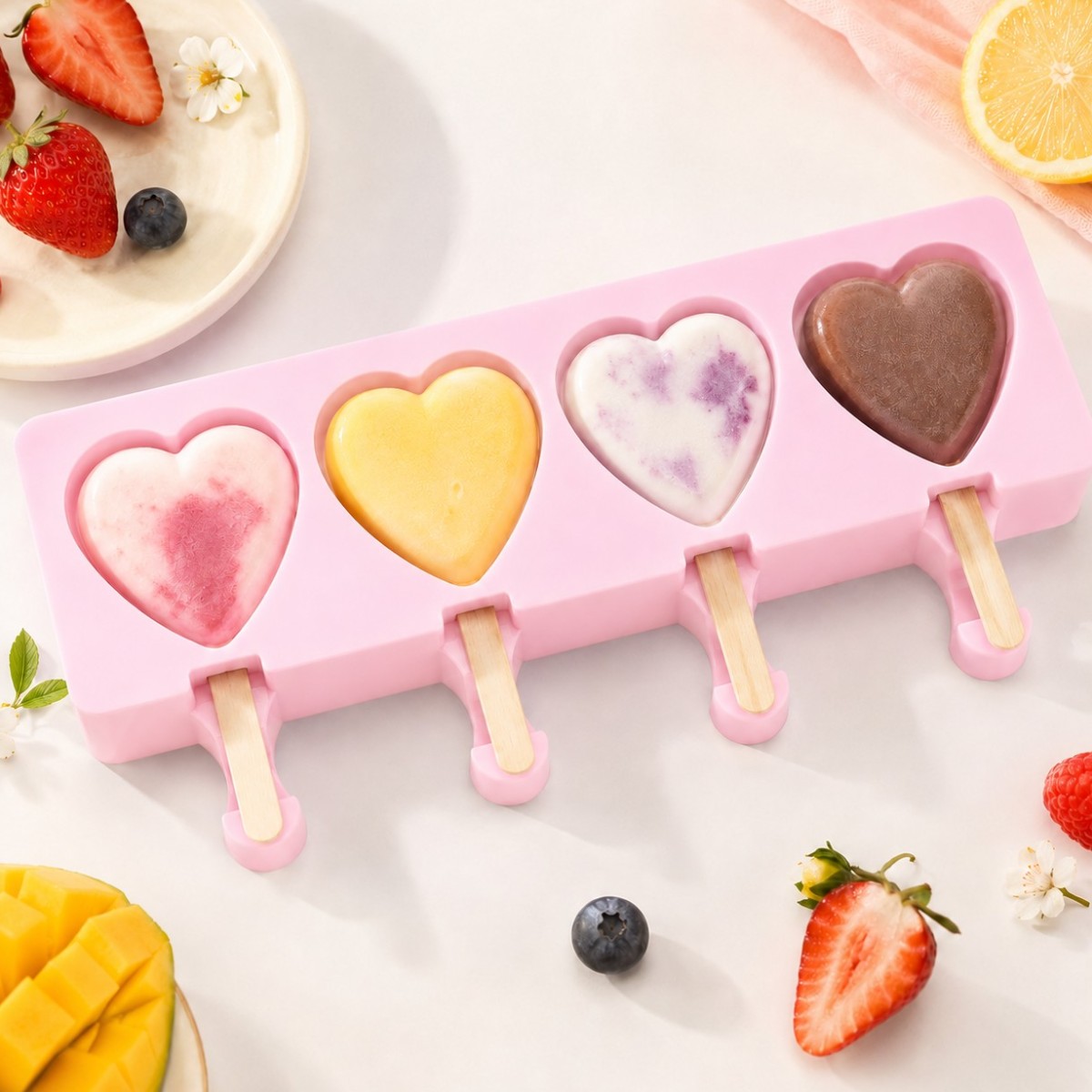 Форма для мороженого A-PLUS 4 ячейки 37 х 11 х 3 см (1987 C) Силикон