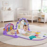 Развивающий коврик для детей Baby Gym с дугой, пианино и подвесками (8622)