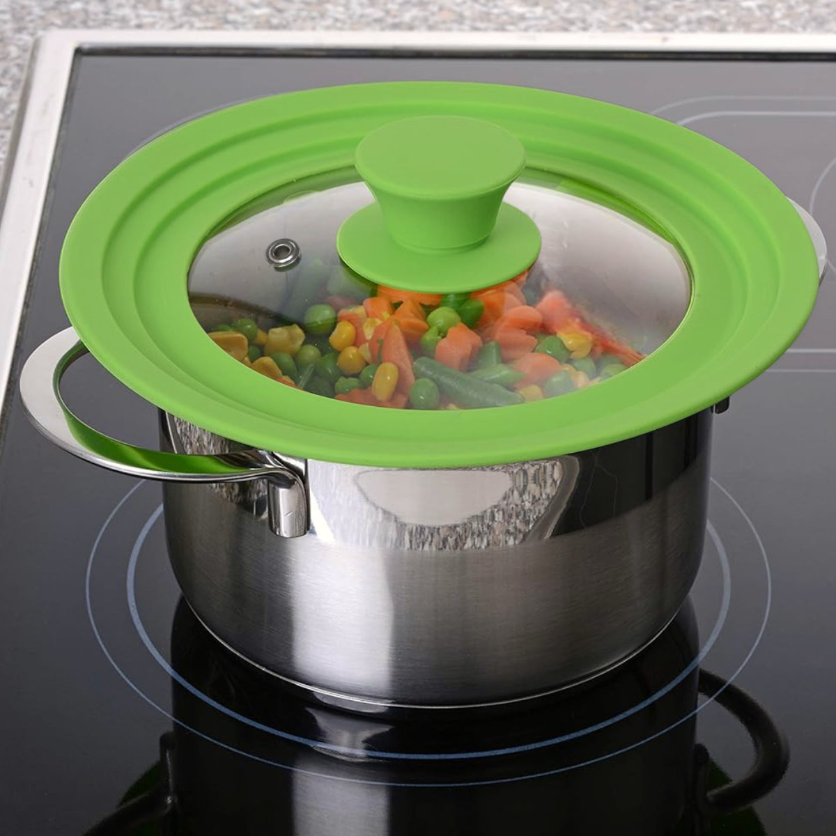 Крышка мультиразмерная Multi-Size Lid стеклянная с силиконовым ободком 28/30/32 см (R41271-30)