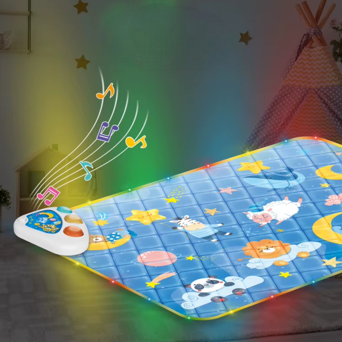 Коврик музыкальный YSGO Baby Play Mat с музыкальной панелью и подсветкой (YS 2609 D)