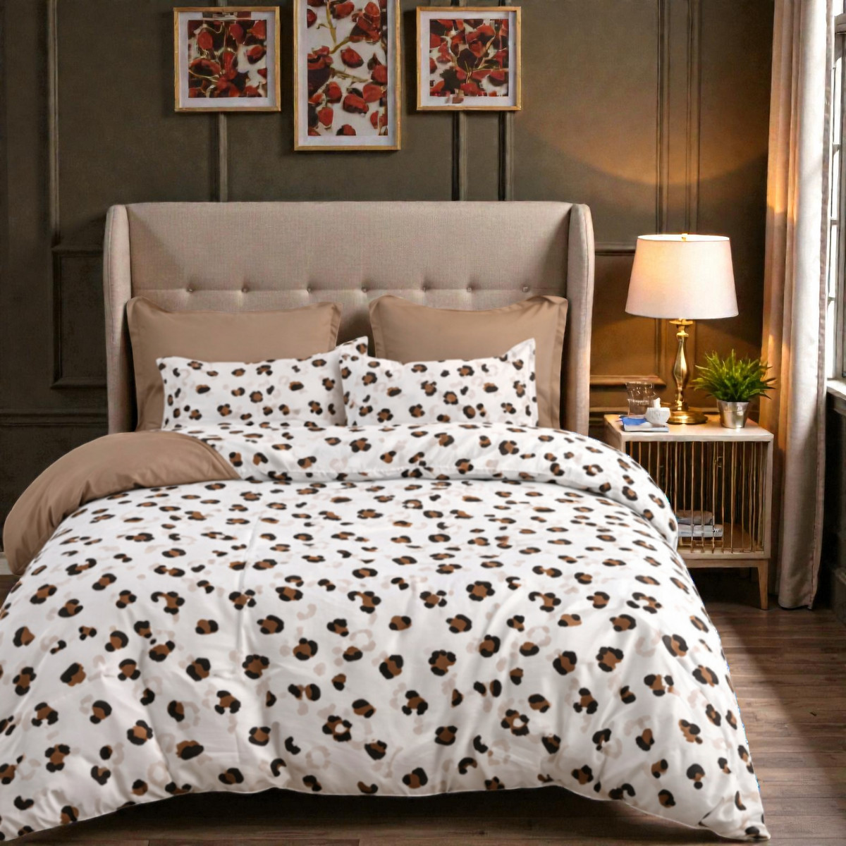 Постельное белье Евро KOLOCO "Animal Print" фланель (42858)