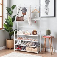 Вешалка-стойка для одежды и обуви Multifunctional Shoe & Hat Rack 80 х 25.5 х 170 см (R94054)