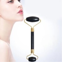 Ролик нефритовый двусторонний для массажа лица FLAWLASS Contour