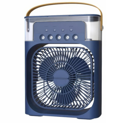 Портативный вентилятор, кондиционер с водяным охлаждением Air Cooler Fan 4 в 1 (580 AC) (Синий)