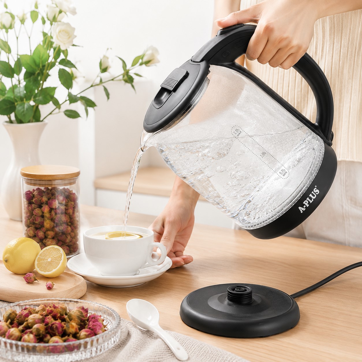 Електрочайник скло A-PLUS 2.0 л (2133)