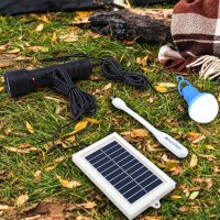 Фонарик ручной Bailong BL YW-037 +bulb+solar