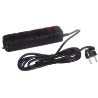 Удлинитель Greelite на 3 розетки 3 м black