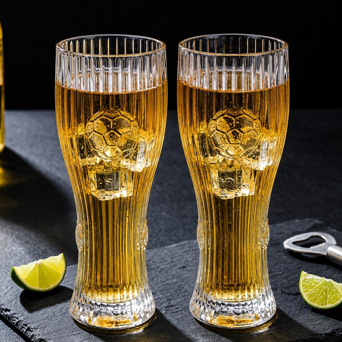 Набір келихів пивних Gin Olive "Футбольний" 450 мл 6 шт (20779 G)