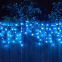 Xmas гирлянда CURTAIN 600 led Синяя 8х1,5м WITH CONNECTOR (7253)