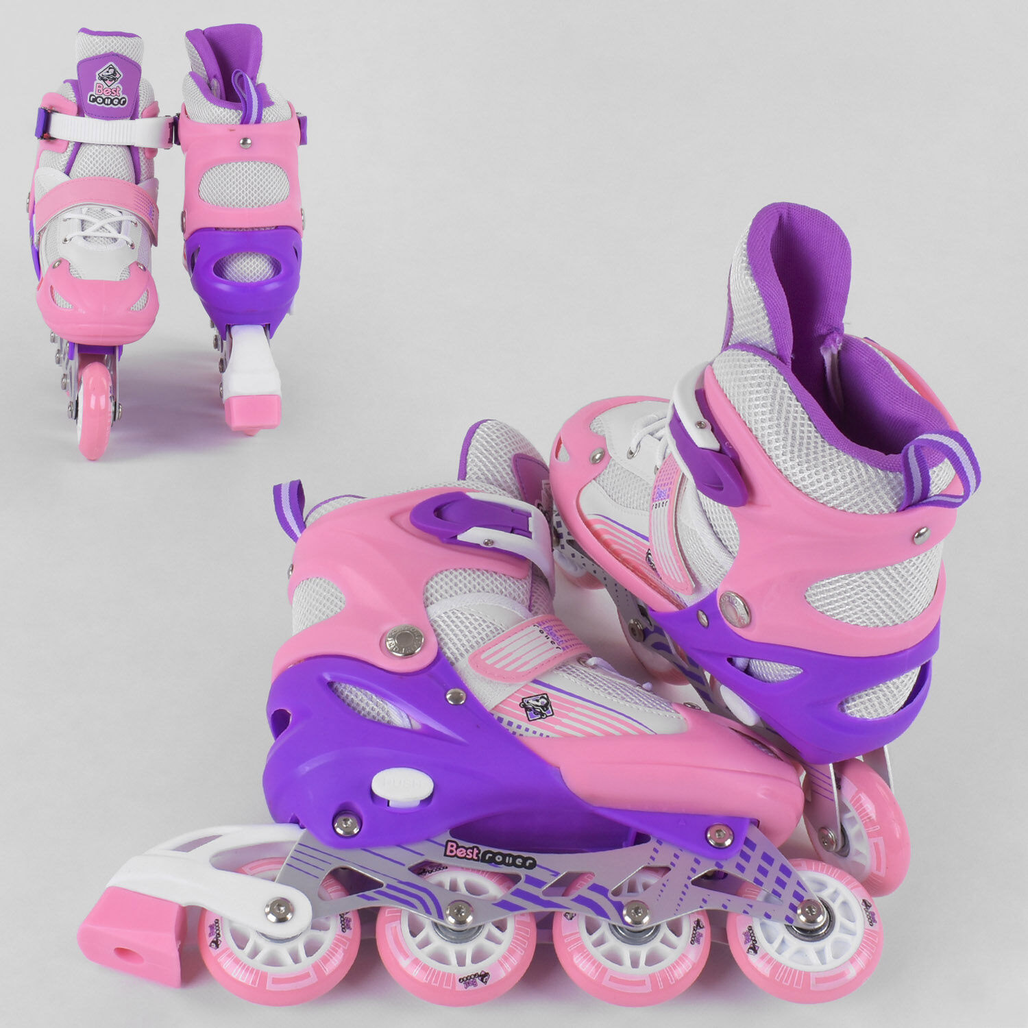 Ролики_30044-S_Best_Roller_размер_30-33_цвет_-_РОЗОВЫЙ_(6)_колёса_PVC_ПЕРЕДНЕЕ_КОЛЕСО_СВЕТ_в_сумке_d