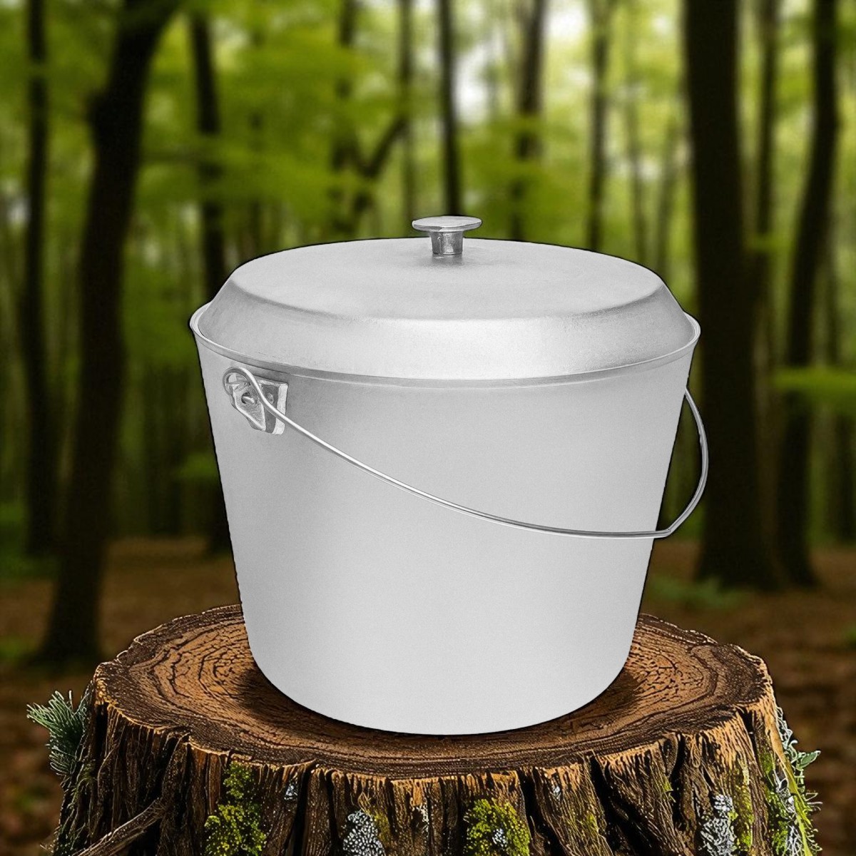 Казан похідний рибальський алюмінієвий Camping Cauldron 12 л з дужкою та кришкою (УК-К12.0)