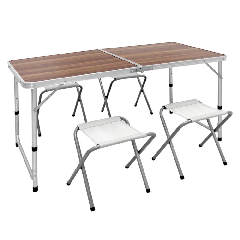 Розкладний стіл валіза з 4 стільцями для пікніка, риболовлі Folding Table 120 х 60 х 70 см (MH-5309S)