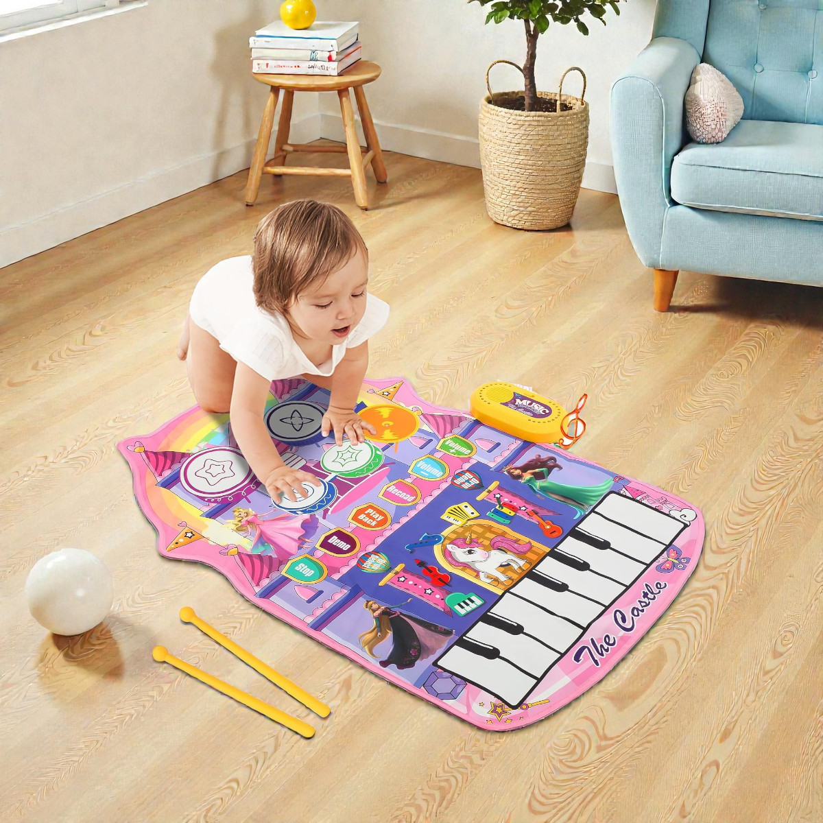 Дитячий музичний килимок 2 в 1 Music Blanket іграшка зі звуками для дітей (YYD-03)