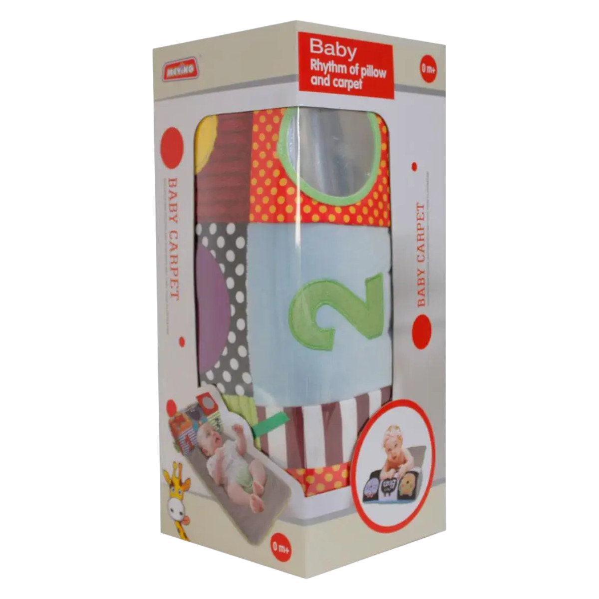 Детский игровой коврик Baby Carpet 75 х 42 см мягкий валик с игровыми элементами (023-78 A)