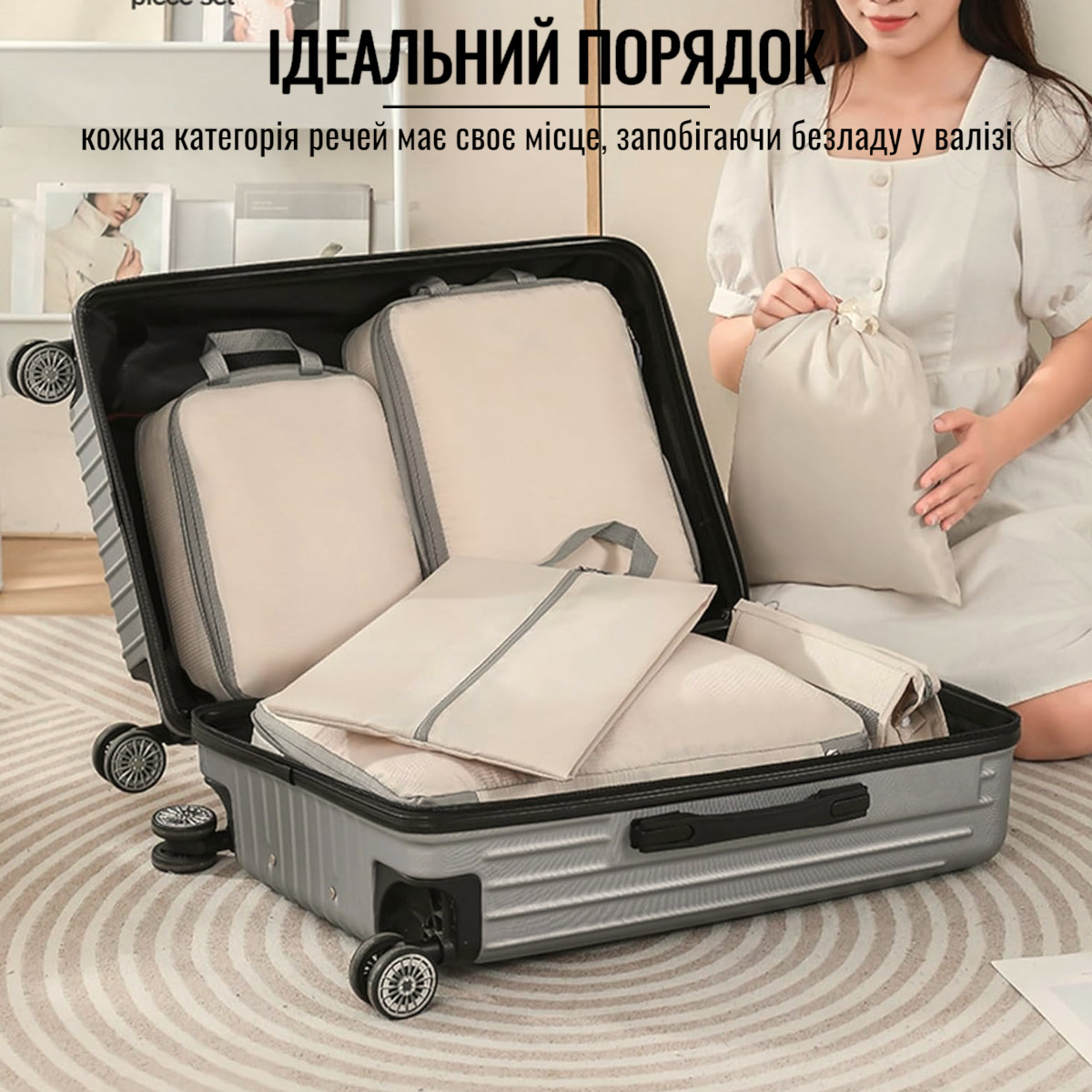 Набір дорожніх сумок-органайзерів Laundry Pouch 8 шт (R37147)