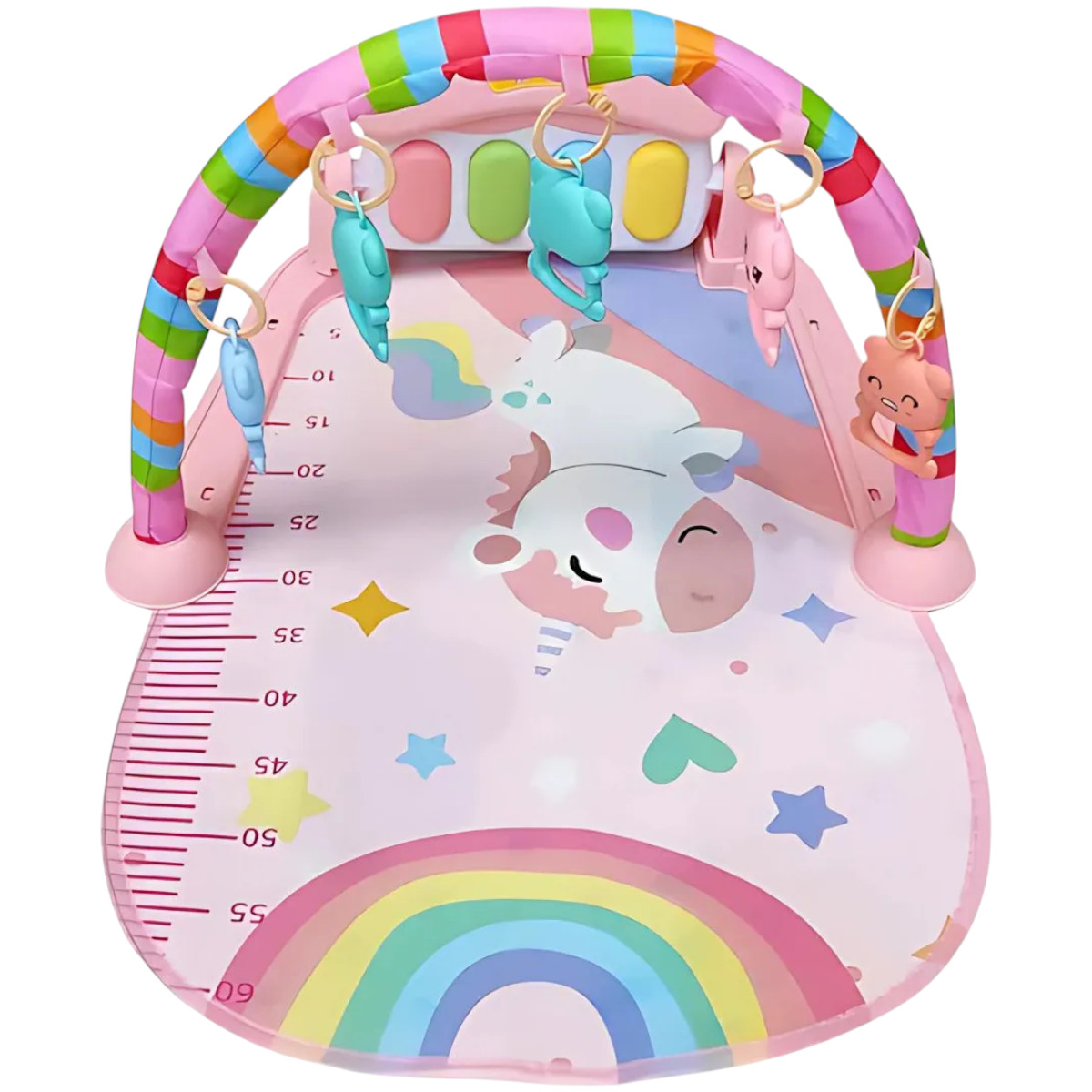 Развивающий коврик для детей Baby Piano Gym с дугой, пианино и подвесками (8808-2)