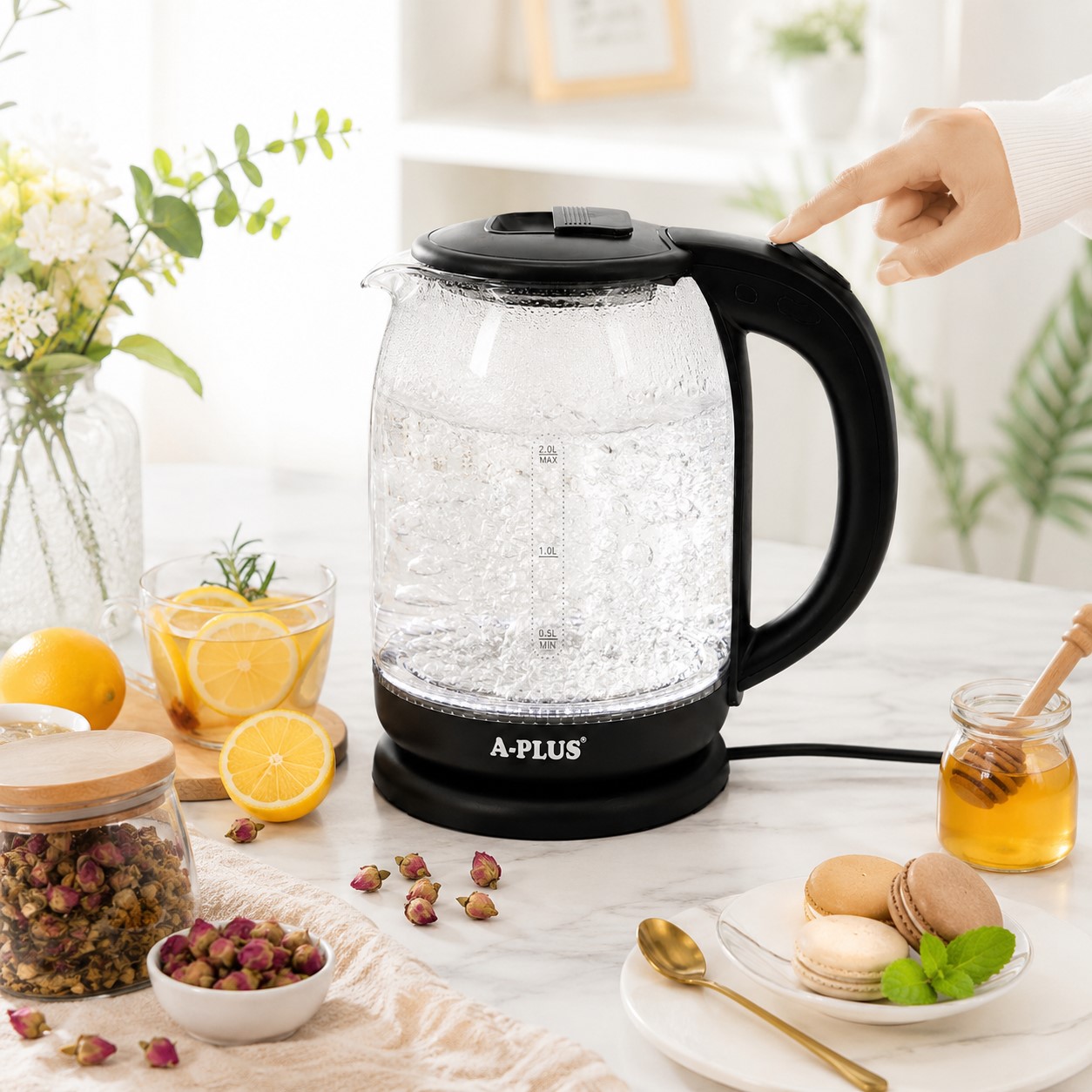 Електрочайник скло A-PLUS 2.0 л (2133)