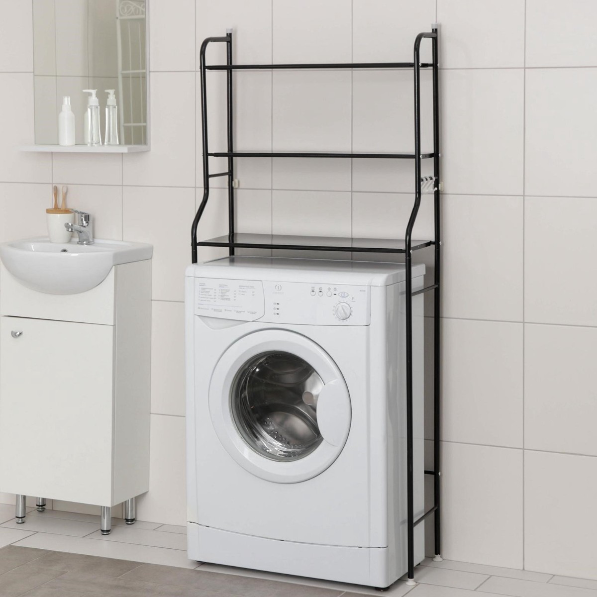 Полка стеллаж напольная над стиральной машиной Laundry Rack 65 х 25 х 155 (R94069)