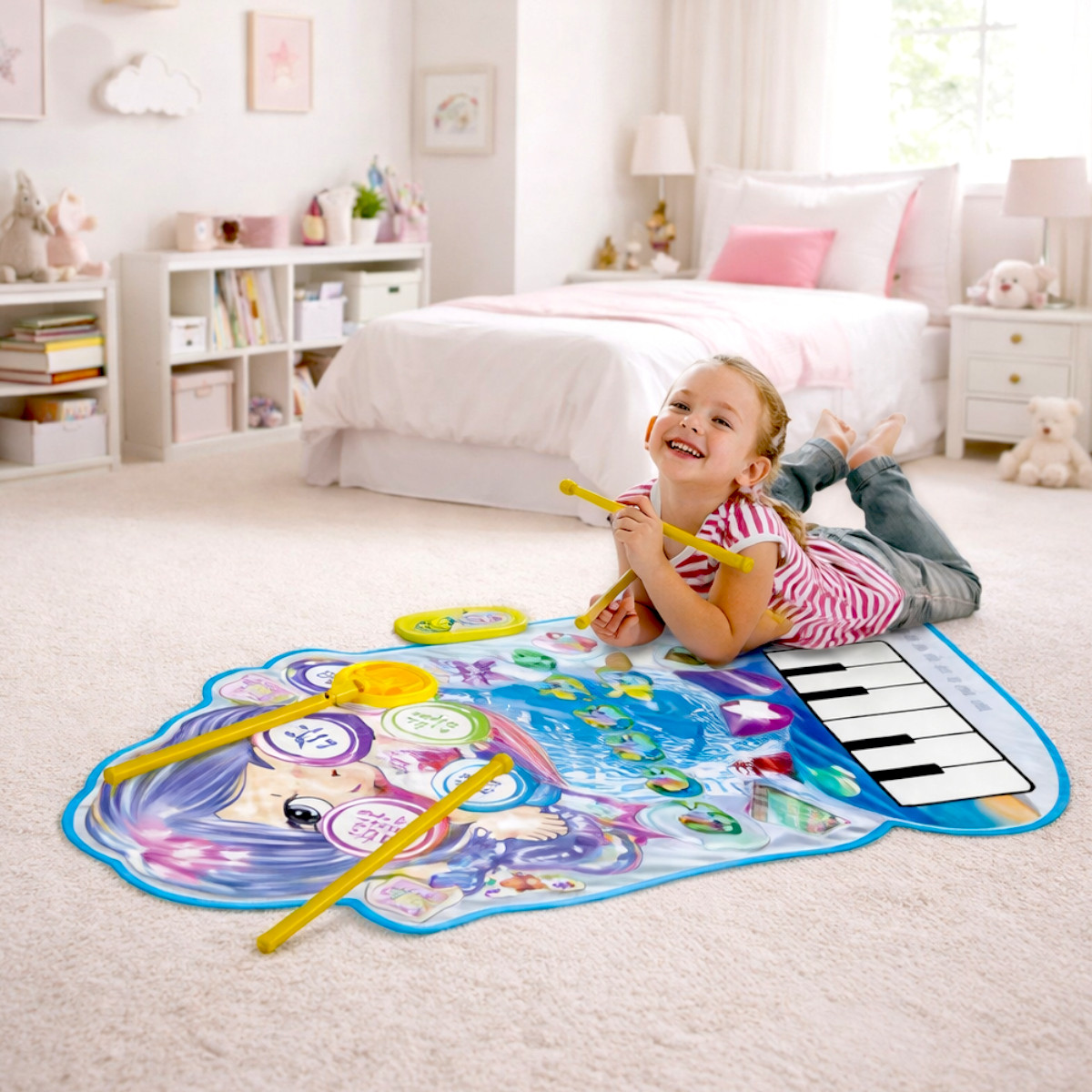 Детский музыкальный коврик 2 в 1 Music Blanket игрушка со звуками для детей (YYD-06)