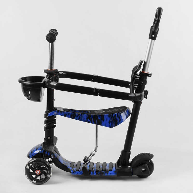 Самокат_5в1_S_6233_(1)_Best_Scooter_АБСТРАКЦИЯ_с_защитным_бампером_PU_колеса_ПОДСВЕТКА__КОЛЕС_в_коро