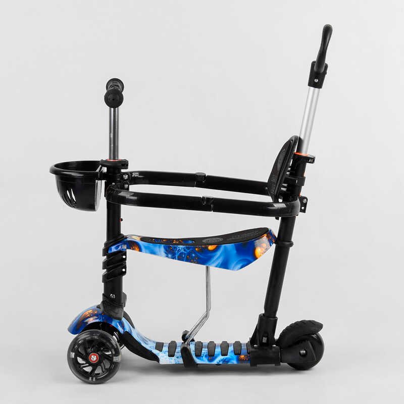 Самокат_5в1_S_3597_(1)_Best_Scooter_АБСТРАКЦИЯ_с_защитным_бампером_PU_колеса_ПОДСВЕТКА__КОЛЕС_в_коро