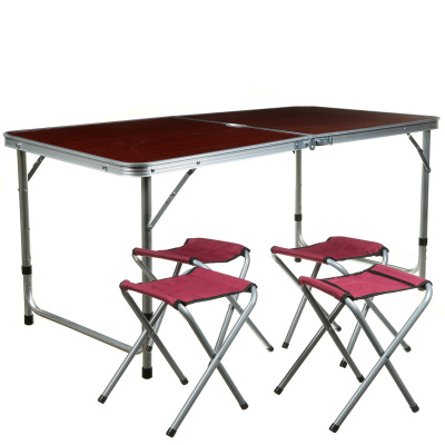 Стол раскладной для пикника Picnic Table + 4 стула (6001) (Коричневый)