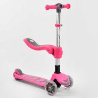 Самокат_трехколесный_Т-05165_(4)_Best_Scooter_РОЗОВЫЙ_С_СИДЕНИЕМ_складной_алюминиевый_руль_4_колеса_