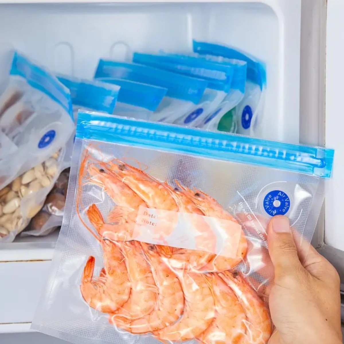 Вакуумні пакети Vacuum Bag для харчових продуктів із застібкою та клапаном 6 шт 30 х 34 см (R37418-30)