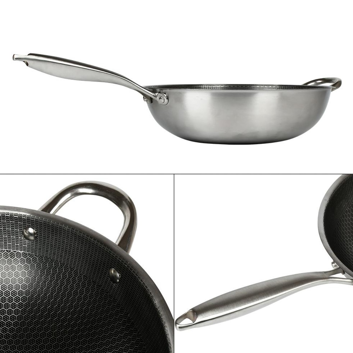 Сковорода "WOK" с антипригарным покрытием HONEYCOMB 32 см (R93244)