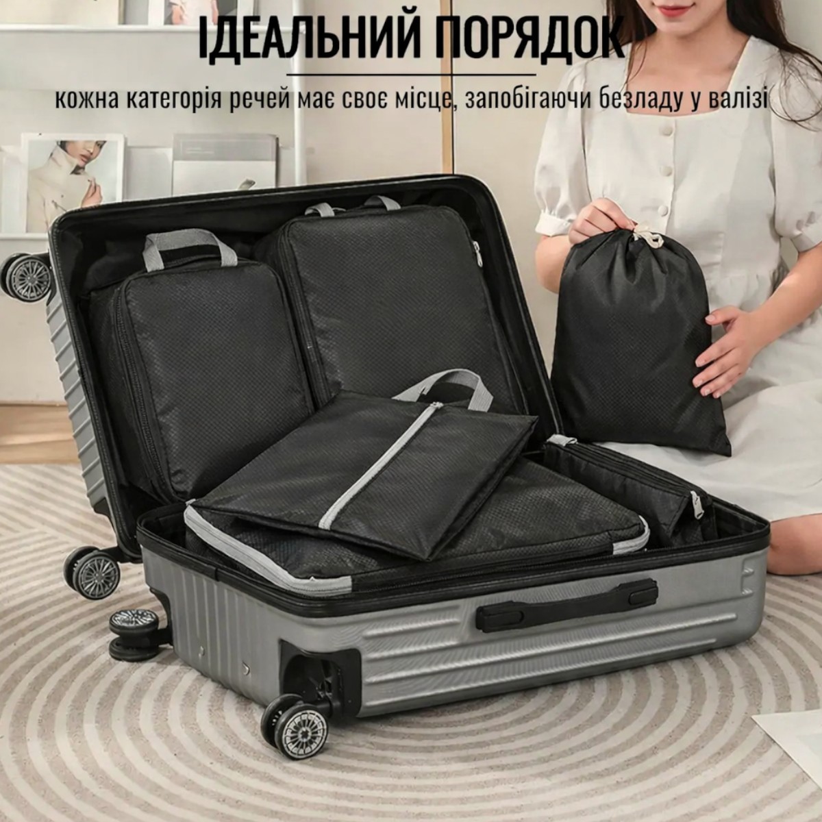 Набор дорожных сумок-органайзеров Laundry Pouch 8 шт (R37147)