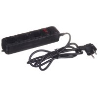 Удлинитель Greelite на 3 розетки 1.8 м black