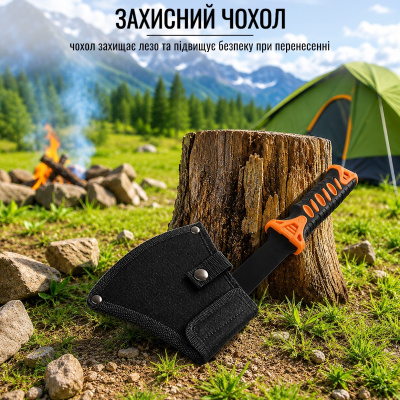 Топорик походный KITUA Camping 27 см (17404) (Оранжевый)