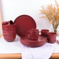 Набор столовой посуды Piece Stoneware 12 предметов (MC5582-2) Бордовый