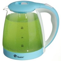 Чайник стекло Domotec 0.0 л (MS-8214) White + Sky blue