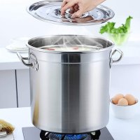 Кастрюля большая 10 литров A-PLUS с нержавеющей пищевой стали A-PLUS (2219-10L) Капсульное дно