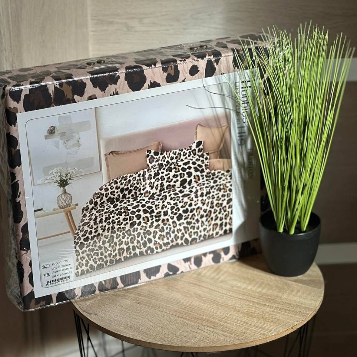 Постільна білизна Євро KOLOCO "Animal Print" фланель (42861)