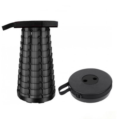 Стул складной туристический Telescopic Stool  (Черный)